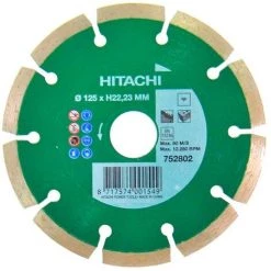 HIKOKI 752802 - Di Que En Diamant Univer El 125x22.2x7mm Egment De Travail Général Egmenté Hauteur 7mm