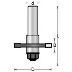 HIKOKI 754119 - Coupeur Pour Rainurage D'arbre 8 Mm Diam 40 Mm Prof 4 Mmlong 58mm -HM